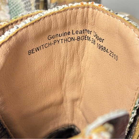 Spring Step L'Artiste Women's BEWITCH-PYTHON Metallic Animal Print Boots Sz 38 - Picture 8 of 10